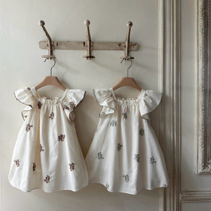 Summer Hot Selling Baby Kids Girls Fly Sleeves Flowers Pattern Embroidered Princess Dress, MyKids-USA®, Baby & Toddler Dresses, MyKids-USA -  -  -  -  -  -  - 