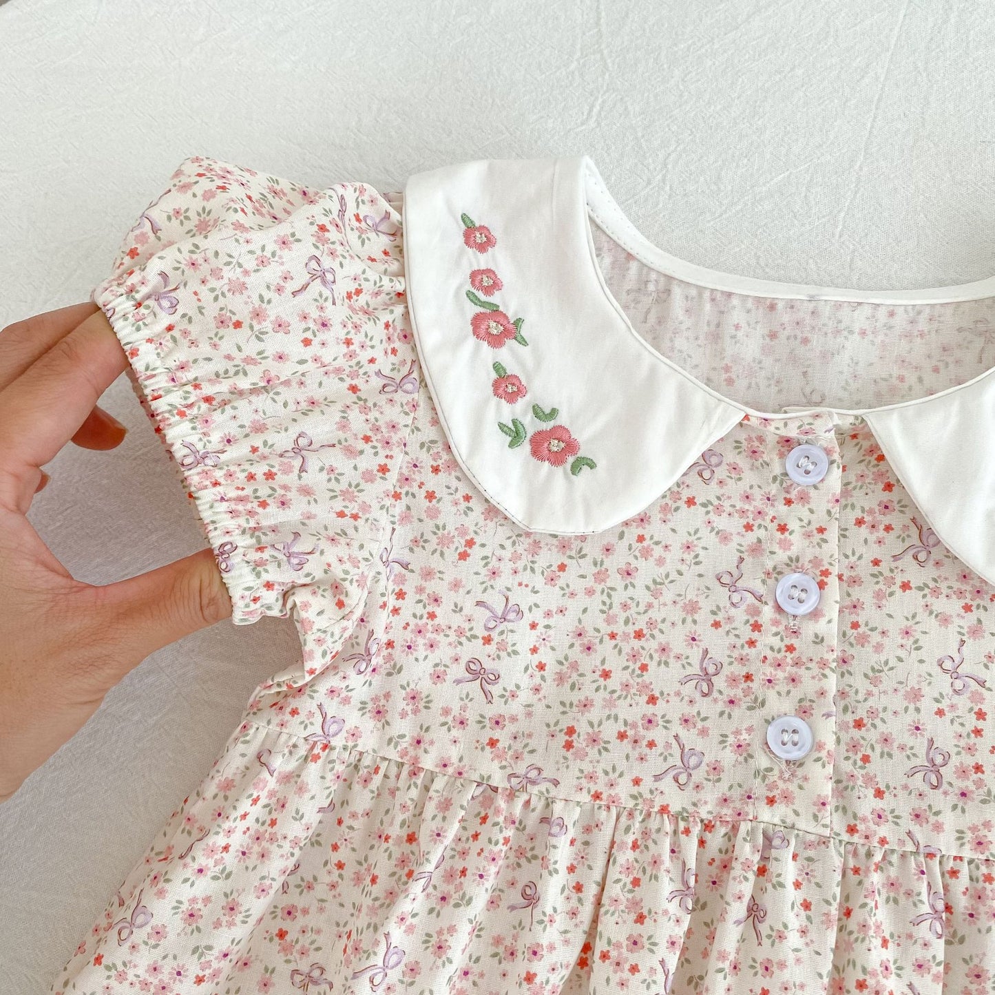 Summer Girls Flowers Pattern Bodysuit and Dress – Princess Sister Matching Set, MyKids-USA®, Baby & Children's Outfits, MyKids-USA -  -  -  -  -  -  - .