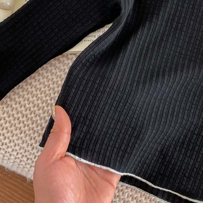 Spring and Autumn Baby Kids Girls Black Long Sleeves Knitted Top and Sleeveless Onesies Overalls Clothing Set, MyKids-USA®, Baby & Toddler Outfits, MyKids-USA -  -  -  -  -  -  - 