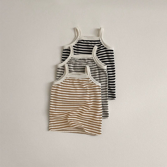 Refreshing Sleeveless Summer New Children’s Vest, Unisex Baby Polyester Casual Striped Top, MyKids-USA®, Baby & Toddler Tops, MyKids-USA -  -  -  -  -  -  - .