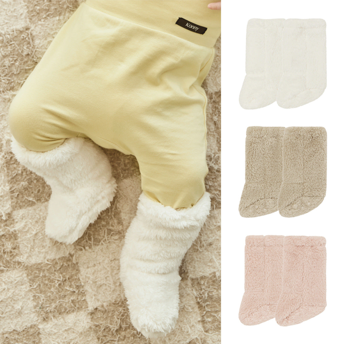 Winter Baby Unisex Fluffy Solid Color Cute Socks, MyKids-USA®, Baby & Toddler Socks & Tights, MyKids-USA -  -  -  -  -  -  - .