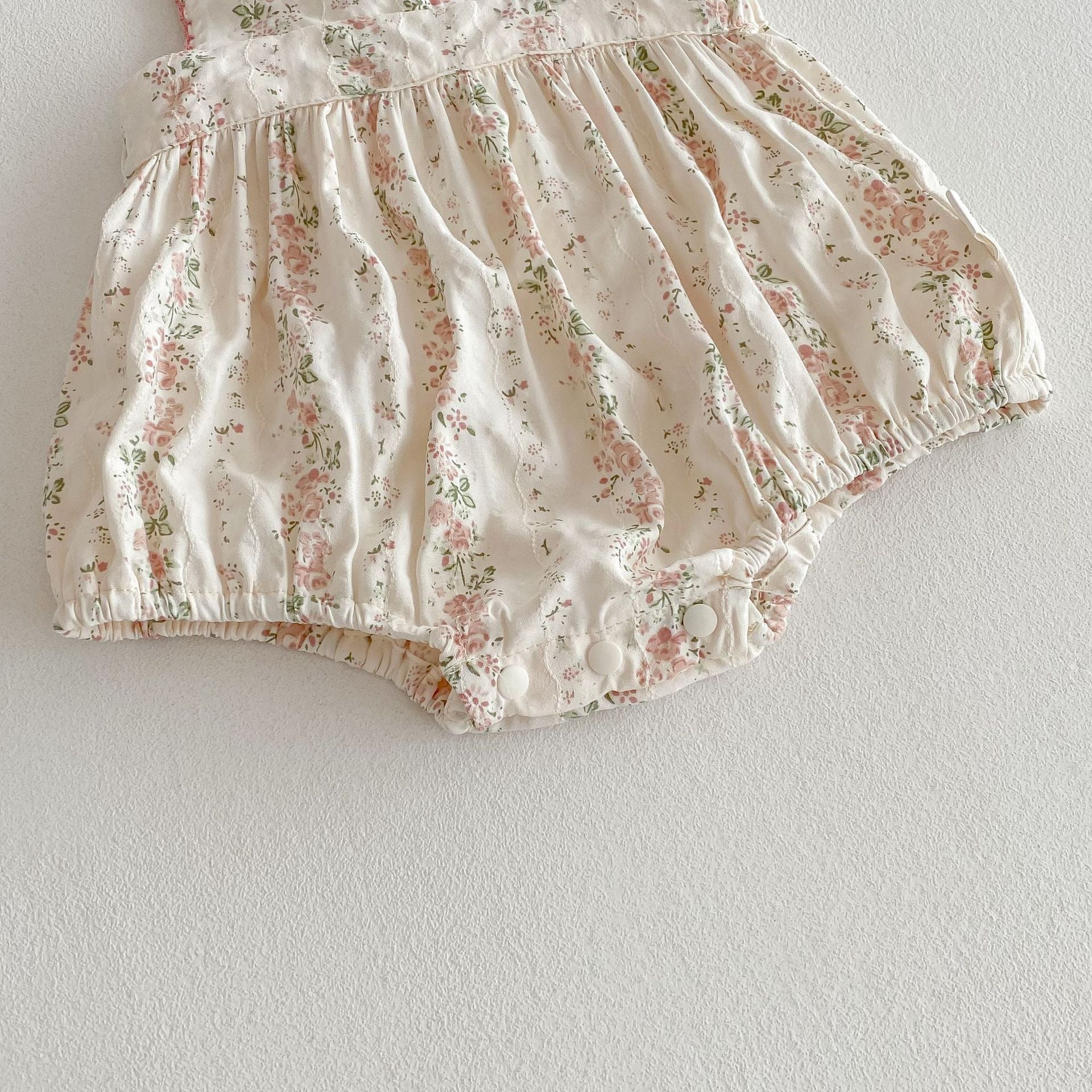 Summer Arrival Baby Girls Floral Pattern Sleeveless Strap Onesies Overalls, MyKids-USA®, Baby One-Pieces, MyKids-USA -  -  -  -  -  -  - 