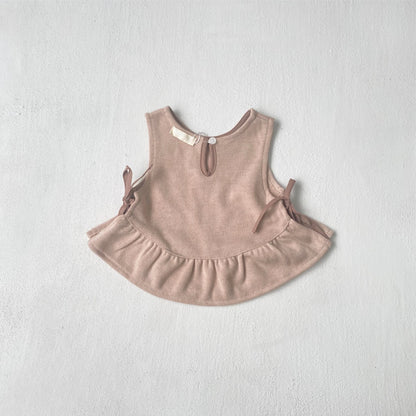 MyKids-USA® Design Autumn Baby Kids Girls Sleeveless Solid Color Plain Vest