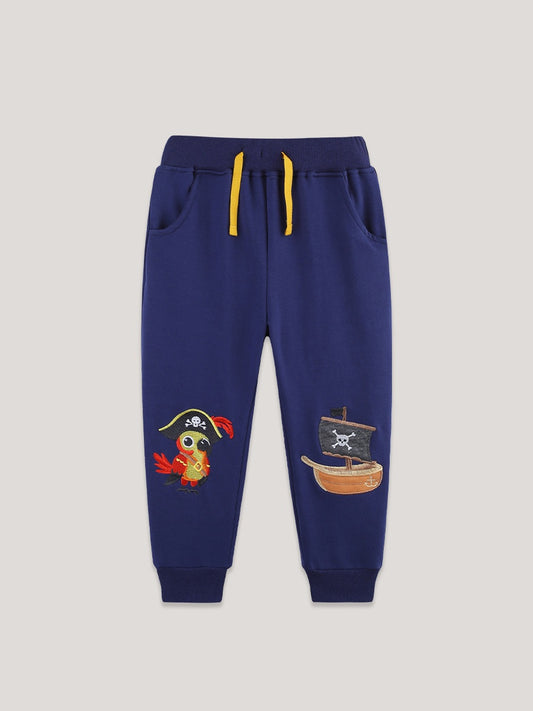 Arrival Spring and Autumn Baby Kids Boys Cartoon Embroidered Pants