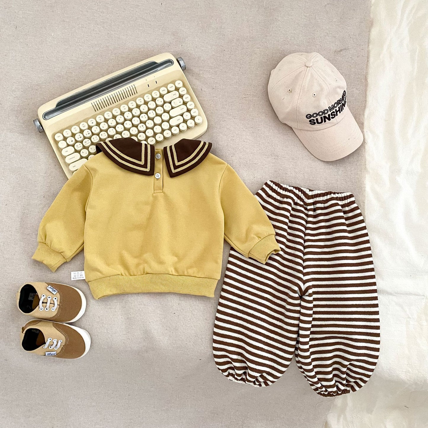 MyKids-USA® Autumn Baby Kids Girls Long Sleeves Color Patchwork Pullover and Striped Pants Clothing Set