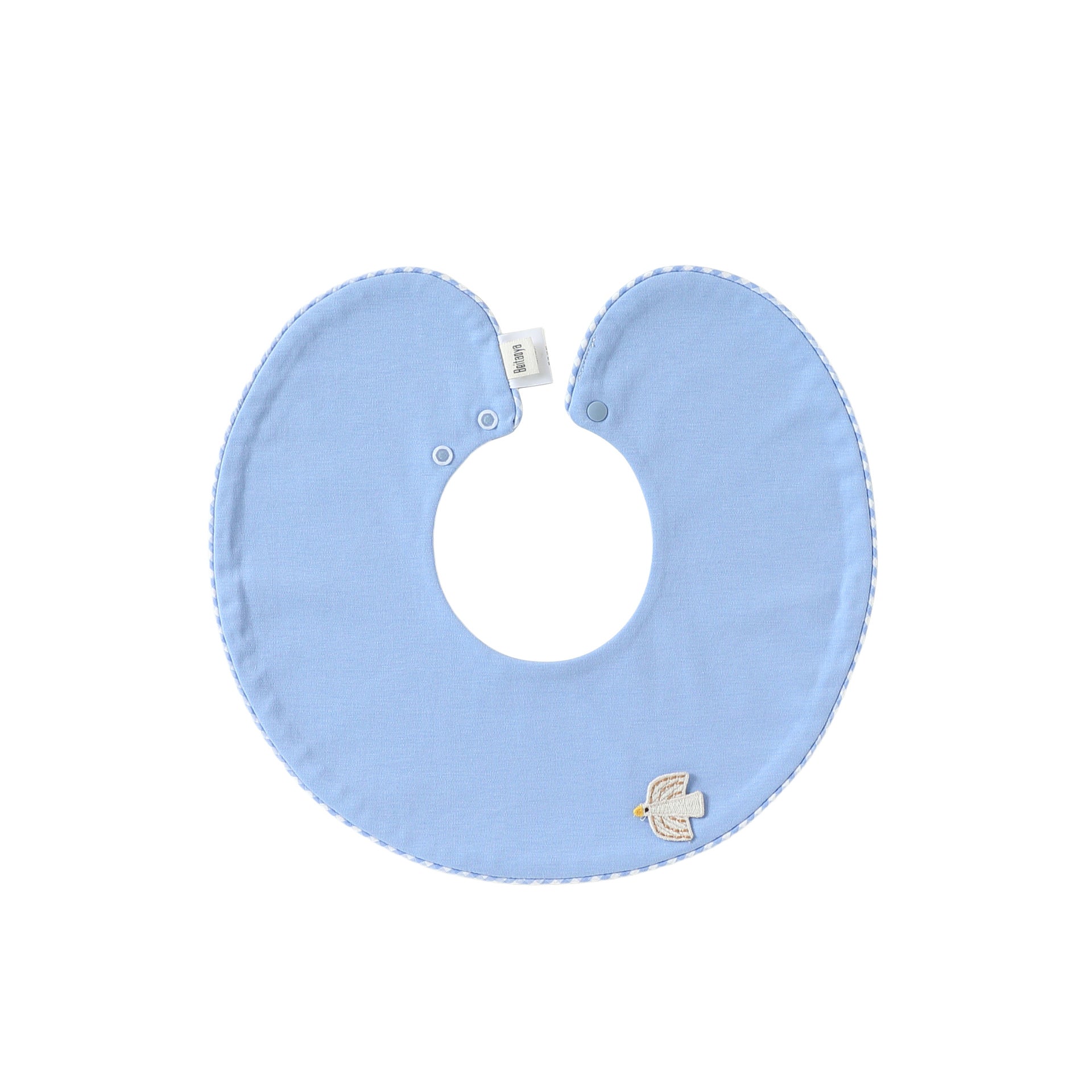 Adorable Animals Cartoon Pattern Cotton Snap-on Round Shaped Bib, MyKids-USA®, Bibs, MyKids-USA - Size/Age - S (0-3Y) - Color - Blue -  -  - TR2604262354-A.