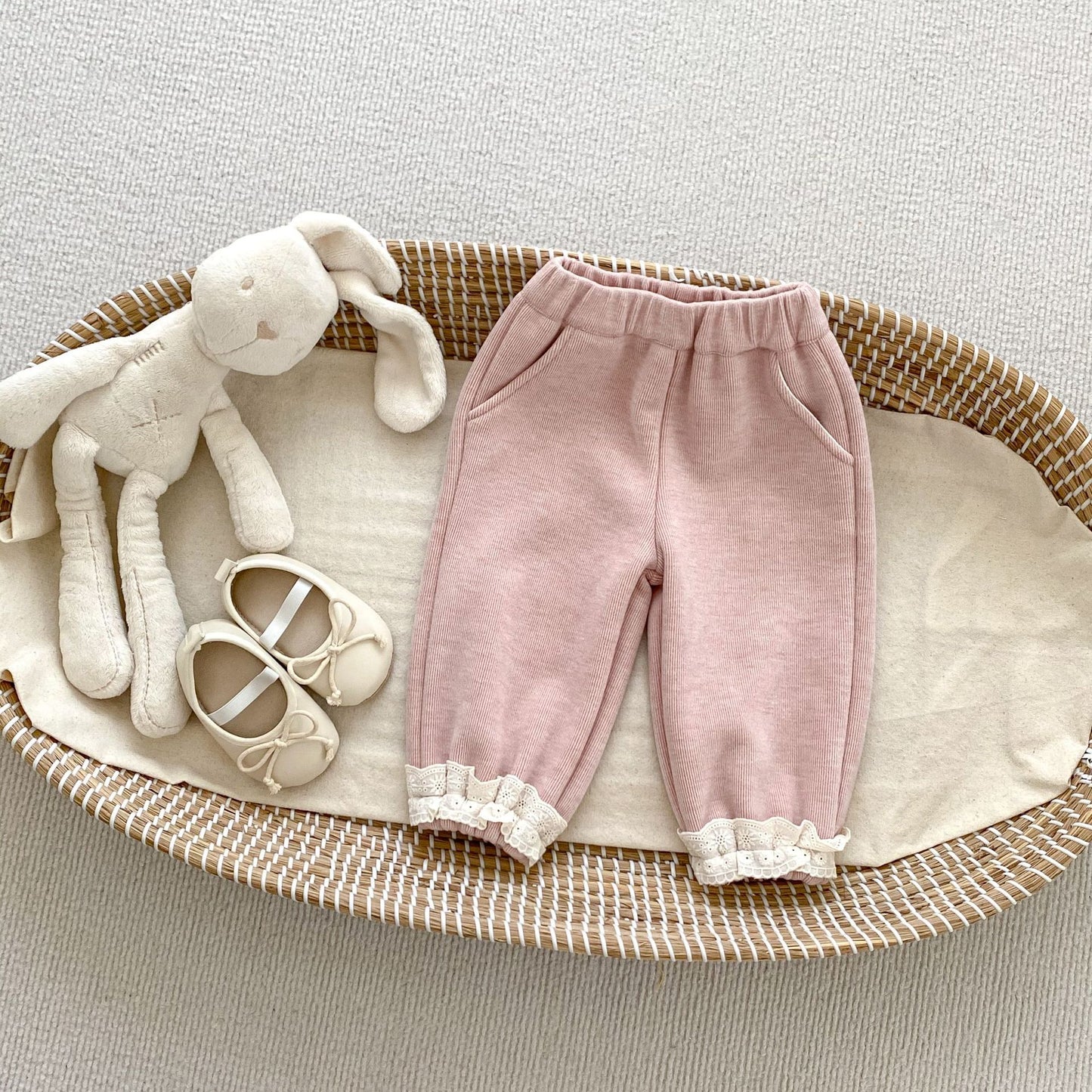 Autumn Hot Selling Baby Girls Long Sleeves Simple Plain Knitted Top and Thick Trousers, MyKids-USA®, Baby & Toddler Outfits, MyKids-USA - Size/Age - 73 (6-9M) - Color - Light Pink -  -  - TR2411062031-B