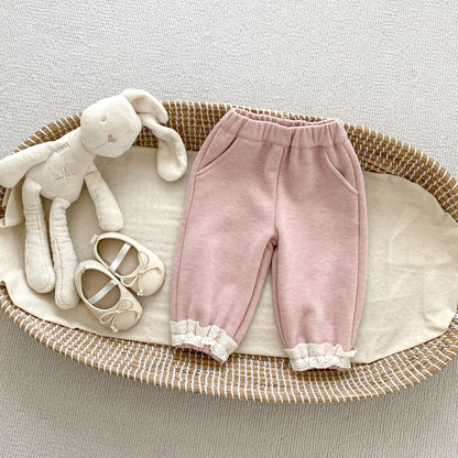 Autumn Hot Selling Baby Girls Long Sleeves Simple Plain Knitted Top and Thick Trousers, MyKids-USA®, Baby & Toddler Outfits, MyKids-USA - Size/Age - 73 (6-9M) - Color - Light Pink -  -  - TR2411062031-B