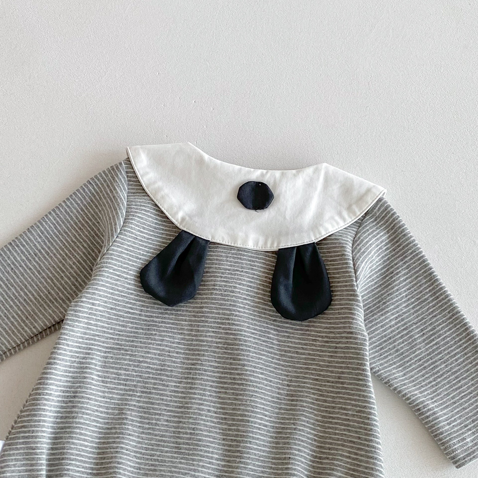 Autumn Arrival Baby Girls Long Sleeves Striped Onesies with Collar, MyKids-USA®, Baby One-Pieces, MyKids-USA -  -  -  -  -  -  - 