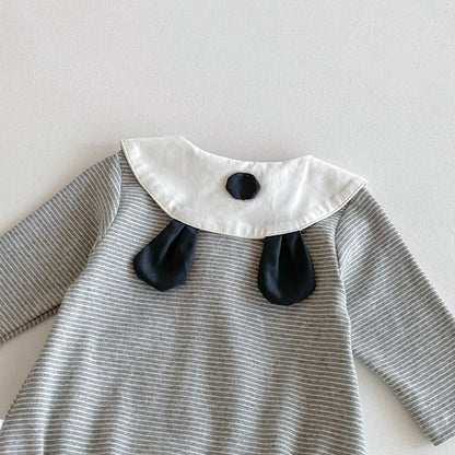 Autumn Arrival Baby Girls Long Sleeves Striped Onesies with Collar, MyKids-USA®, Baby One-Pieces, MyKids-USA -  -  -  -  -  -  - 