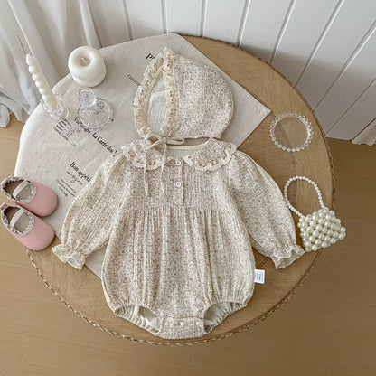 Autumn Arrival Baby Girls Long Sleeves Floral Pattern Onesies with Hat, MyKids-USA®, Baby & Toddler Dresses, MyKids-USA -  -  -  -  -  -  - 