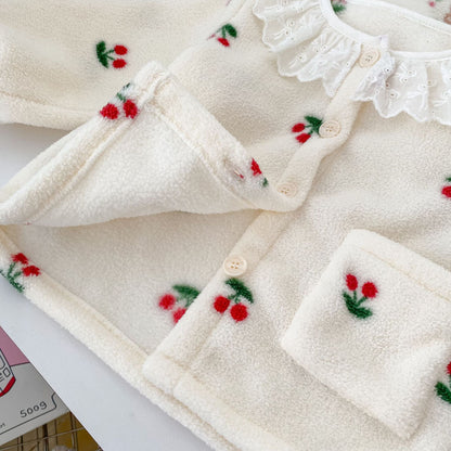 Winter and Autumn Baby Kids Girls Long Sleeves Cartoon and Cherry Pattern Top and Pants Pajamas Clothing Set, MyKids-USA®, Pajamas, MyKids-USA -  -  -  -  -  -  - 
