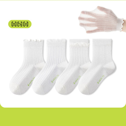 Summer Baby Kids Boys and Girls Breathable Letters and Striped Pattern Socks Set
