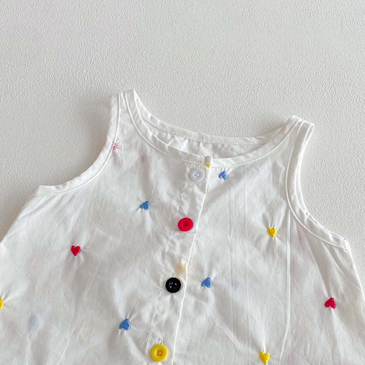 Summer Baby Kids Girls Sleeveless Hearts Embroidery Vest and Shorts Clothing Set, MyKids-USA®, Baby & Toddler Outfits, MyKids-USA -  -  -  -  -  -  - .