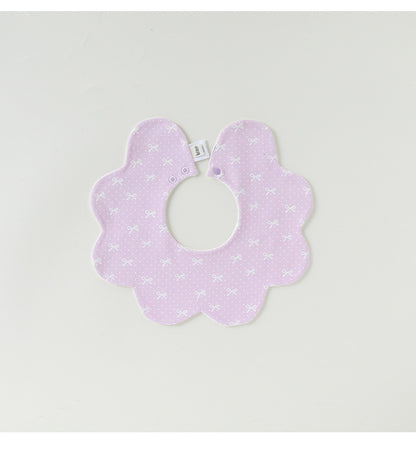 Adorable Simple Pattern Cotton Snap-on Flowers Shaped Bib, MyKids-USA®, Bibs, MyKids-USA - Size/Age - M (1-3Y) - Color - Purple -  -  - TR2602011438-D.