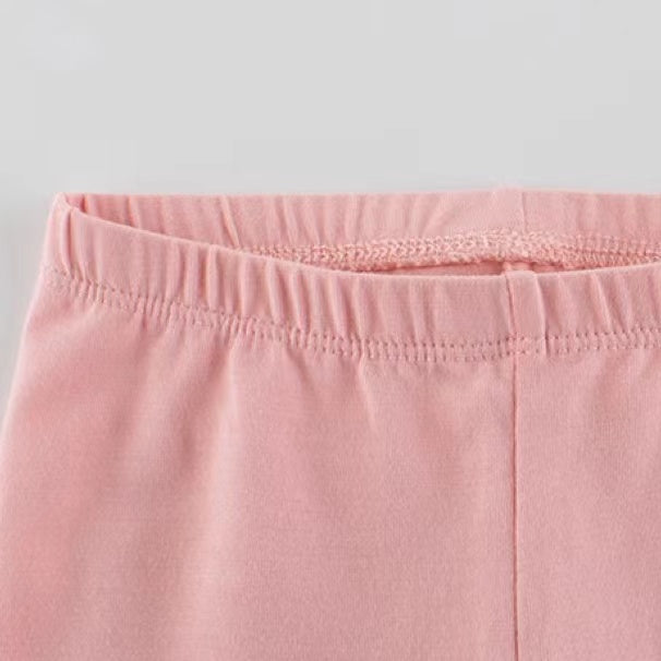 Baby Girl Cartoon Animal Graphic Solid Color Elastic Trousers, MyKids-USA®, Baby & Toddler Bottoms, MyKids-USA -  -  -  -  -  -  - 