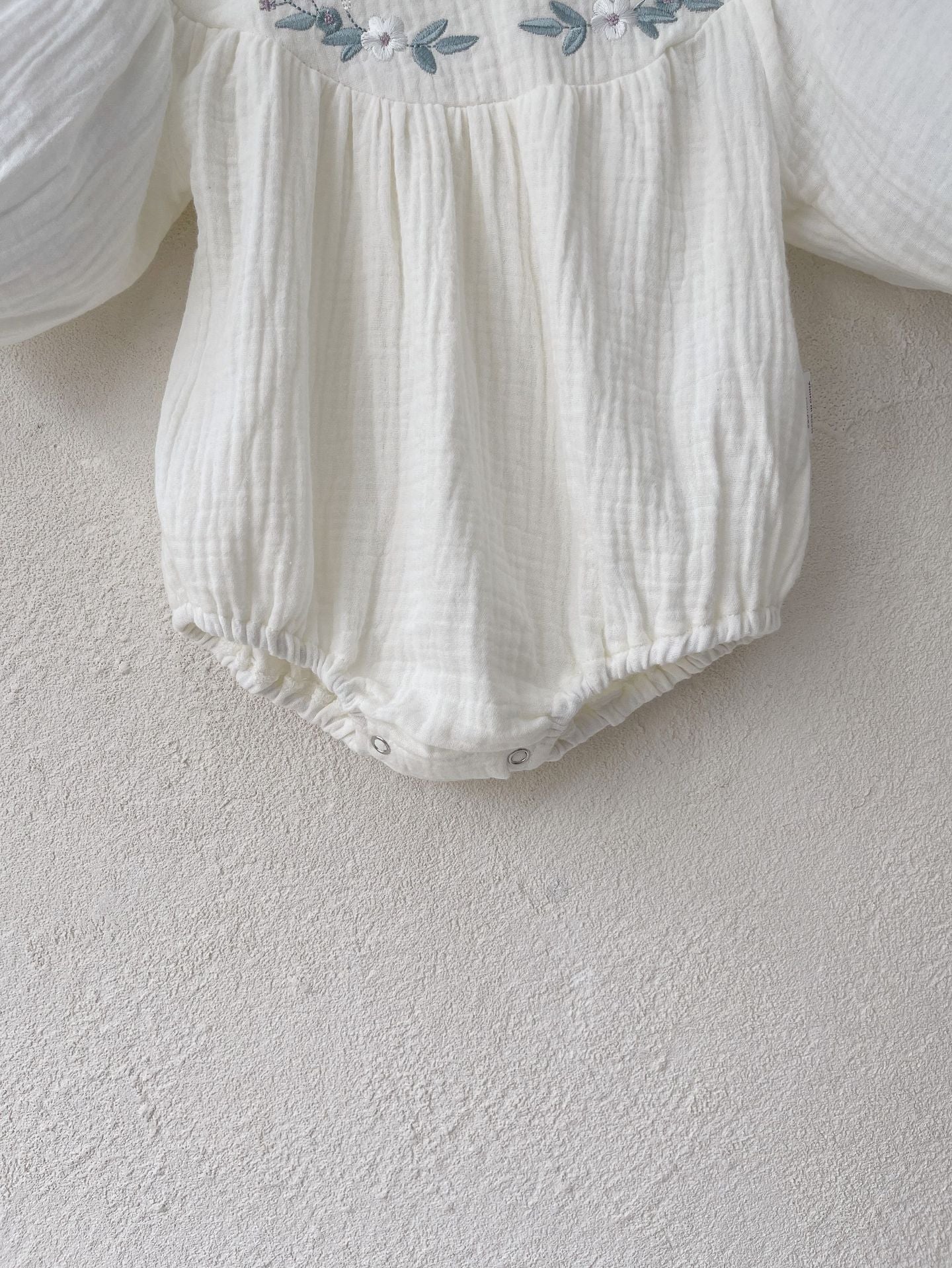 MyKids-USA® Autumn Arrival Baby Kids Girls Long Sleeves Vintage Flowers Embroidered Bodysuit