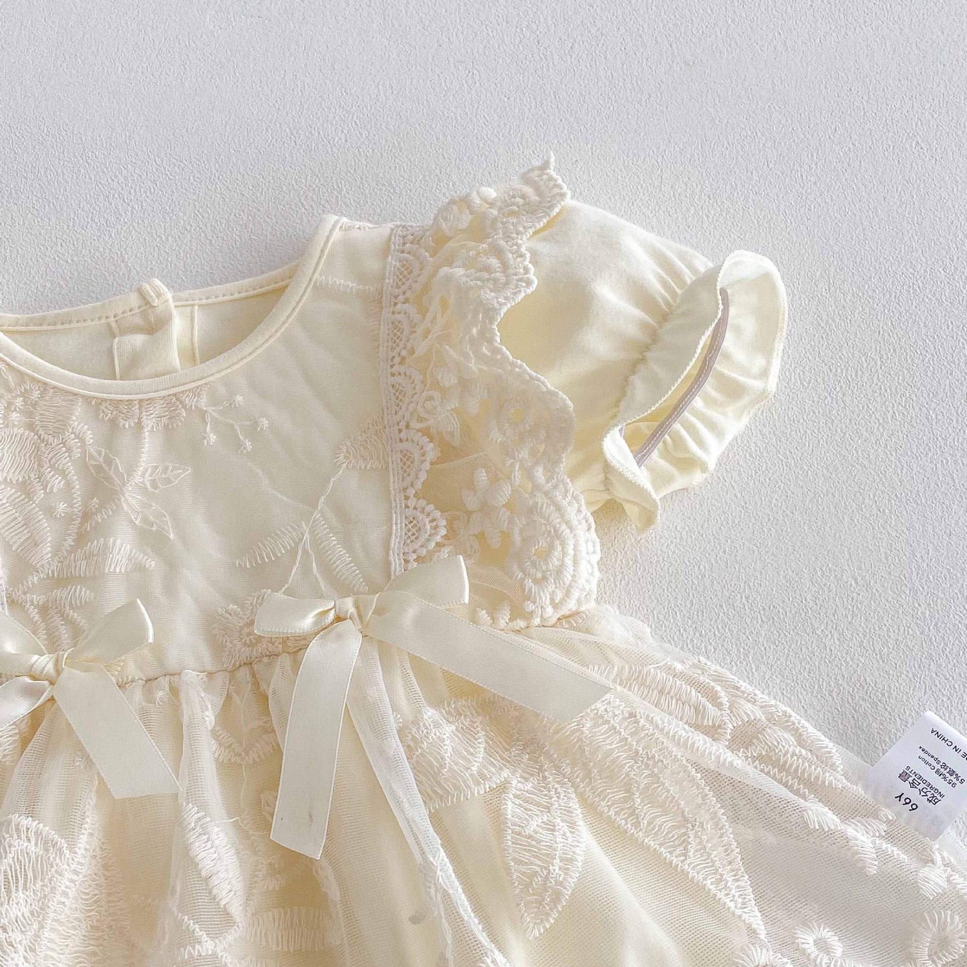 Summer Arrival Baby Girls Cute Solid Color Floral Embroidery Short Sleeves Dress Design Onesies, MyKids-USA®, Baby One-Pieces, MyKids-USA -  -  -  -  -  -  - 