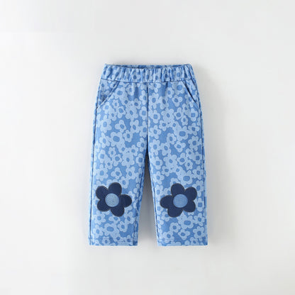 MyKids-USA® Arrival Autumn Floral Pattern Pants for Girls