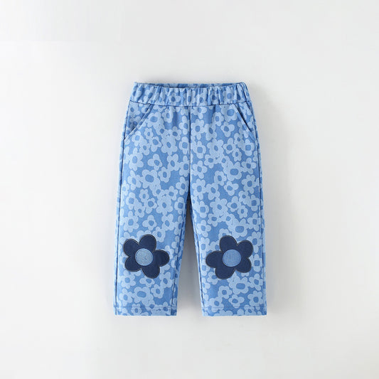 MyKids-USA® Arrival Autumn Floral Pattern Pants for Girls