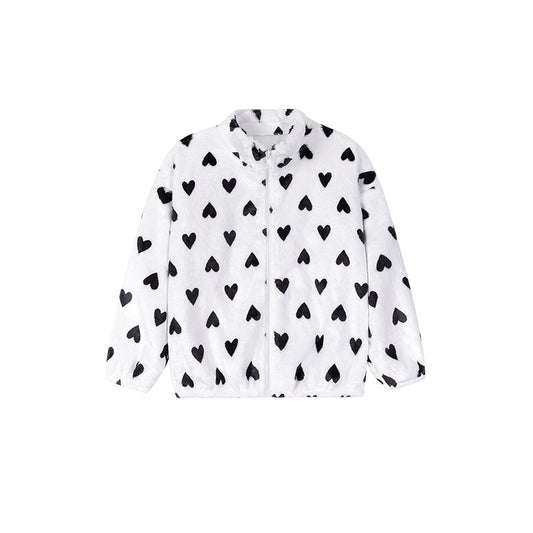 Autumn and Winter Arrival Baby Kids Girls Long Sleeves Fleece-line Hearts Pattern Coat, MyKids-USA®, Baby & Toddler Coats & Jackets, MyKids-USA - Size/Age - 100 (2-3Y) - Color - Beige -  -  - TR2510272245-A