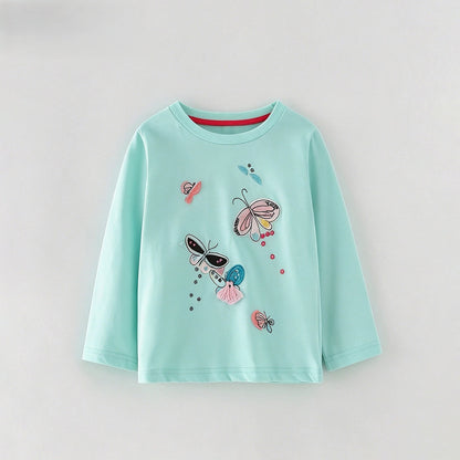 MyKids-USA® Baby Kids Girls Butterfly Pattern Long Sleeves Top