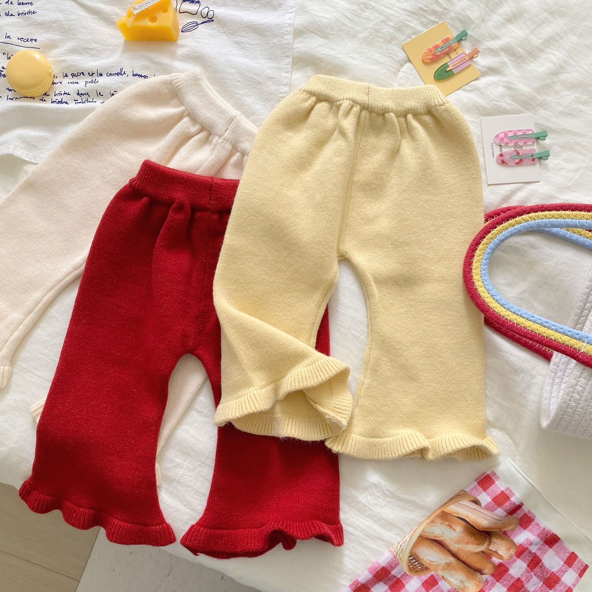 Winter and Autumn Baby Kids Girls Hearts Pattern Long Sleeves Cardigan and Flared Pants Knitted Clothing Set, MyKids-USA®, Baby & Toddler Outfits, MyKids-USA -  -  -  -  -  -  - 