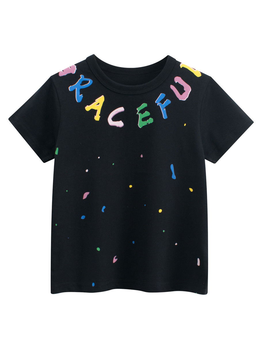 Summer Letters Pattern T-shirt for Boys