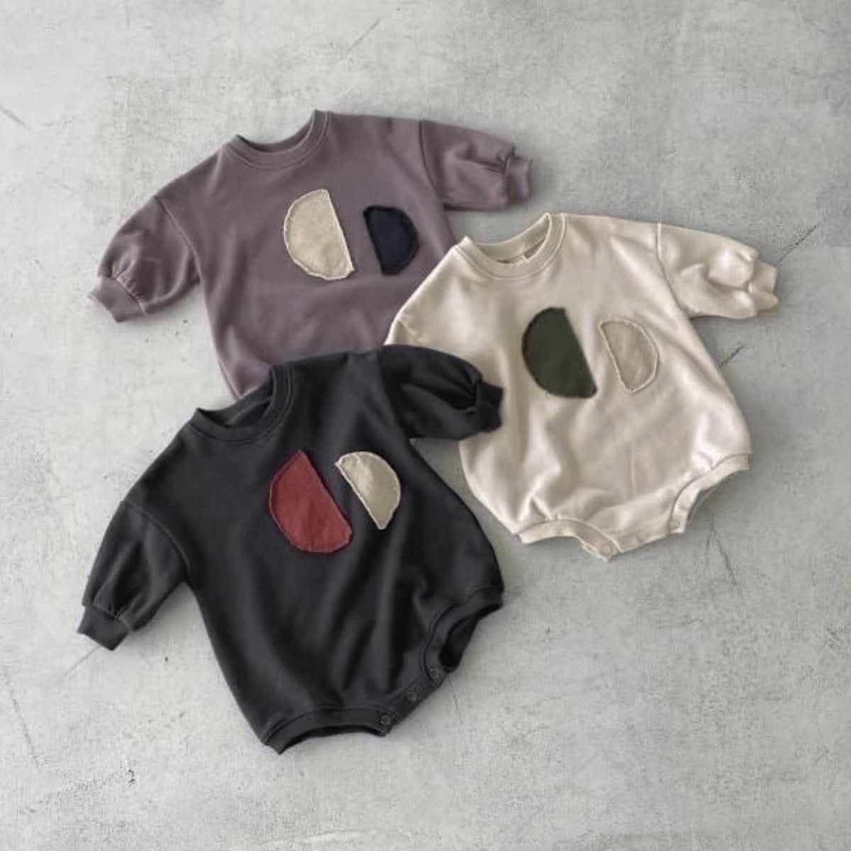 MyKids-USA® Autumn Arrival Baby Kids Long Sleeves Retro Patchwork Pattern Bodysuit