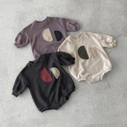 MyKids-USA® Autumn Arrival Baby Kids Long Sleeves Retro Patchwork Pattern Bodysuit