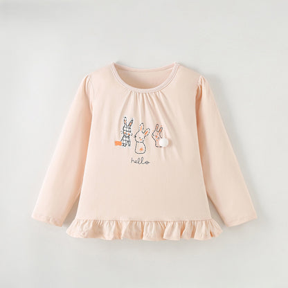 MyKids-USA® Baby Kids Girls Cartoon Pattern Long Sleeves Top