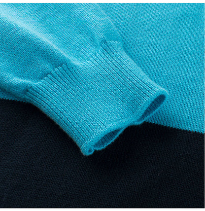 Baby Boy Color Patchwork Crew Neck Long Sleeve Knitwear Pullover, MyKids-USA®, Baby & Toddler Outerwear, MyKids-USA -  -  -  -  -  -  - 