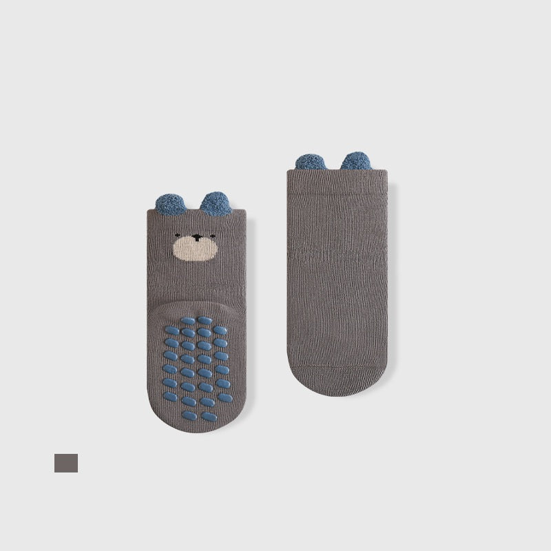 Autumn Baby Unisex Breathable Cartoon Pattern Color Patchwork Anti-slip Socks, MyKids-USA®, Baby & Toddler Socks & Tights, MyKids-USA - Size/Age - S (0-1Y) - Color - Grey -  -  - TR2509292225-C