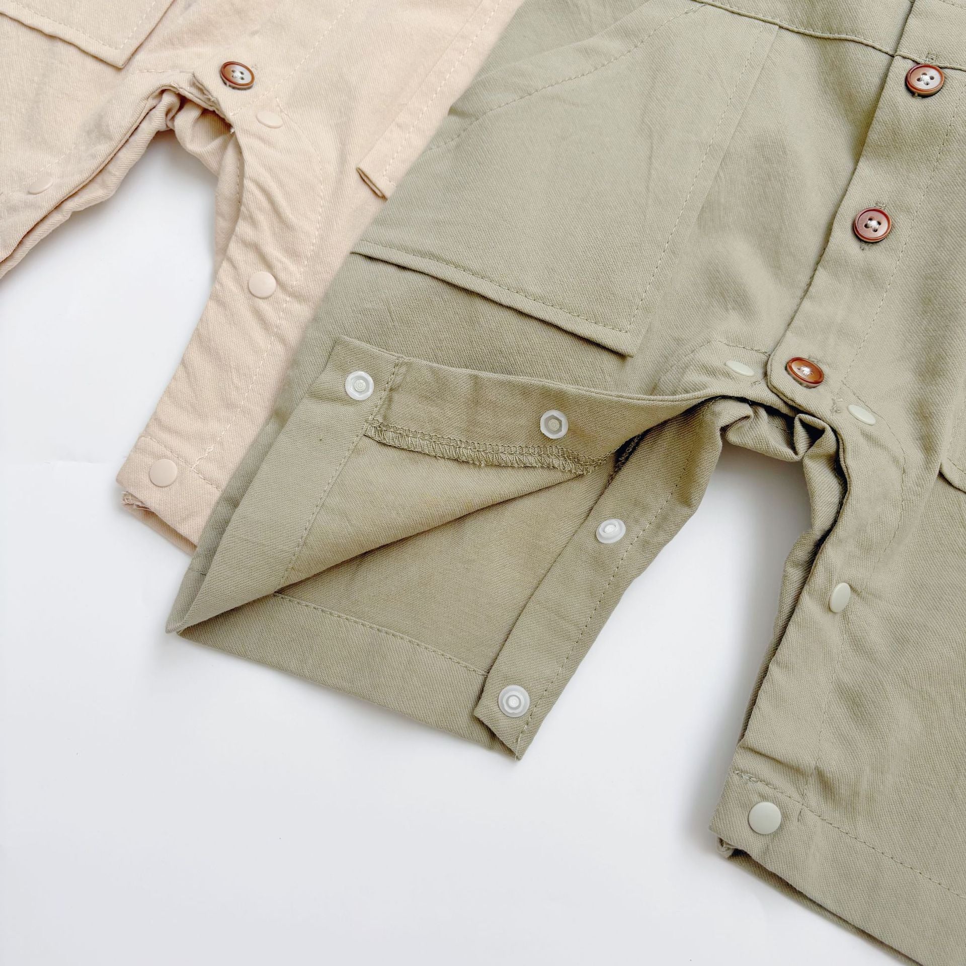 Summer Arrival Baby Boys Casual Solid Color Single Breasted Short Sleeves Rompers, MyKids-USA®, Baby One-Pieces, MyKids-USA -  -  -  -  -  -  - 