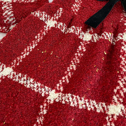 Winter Arrival Baby Girls Long Sleeves Plaid Pattern Fleece-Lined Warm Dress, MyKids-USA®, Baby & Toddler Dresses, MyKids-USA -  -  -  -  -  -  - 