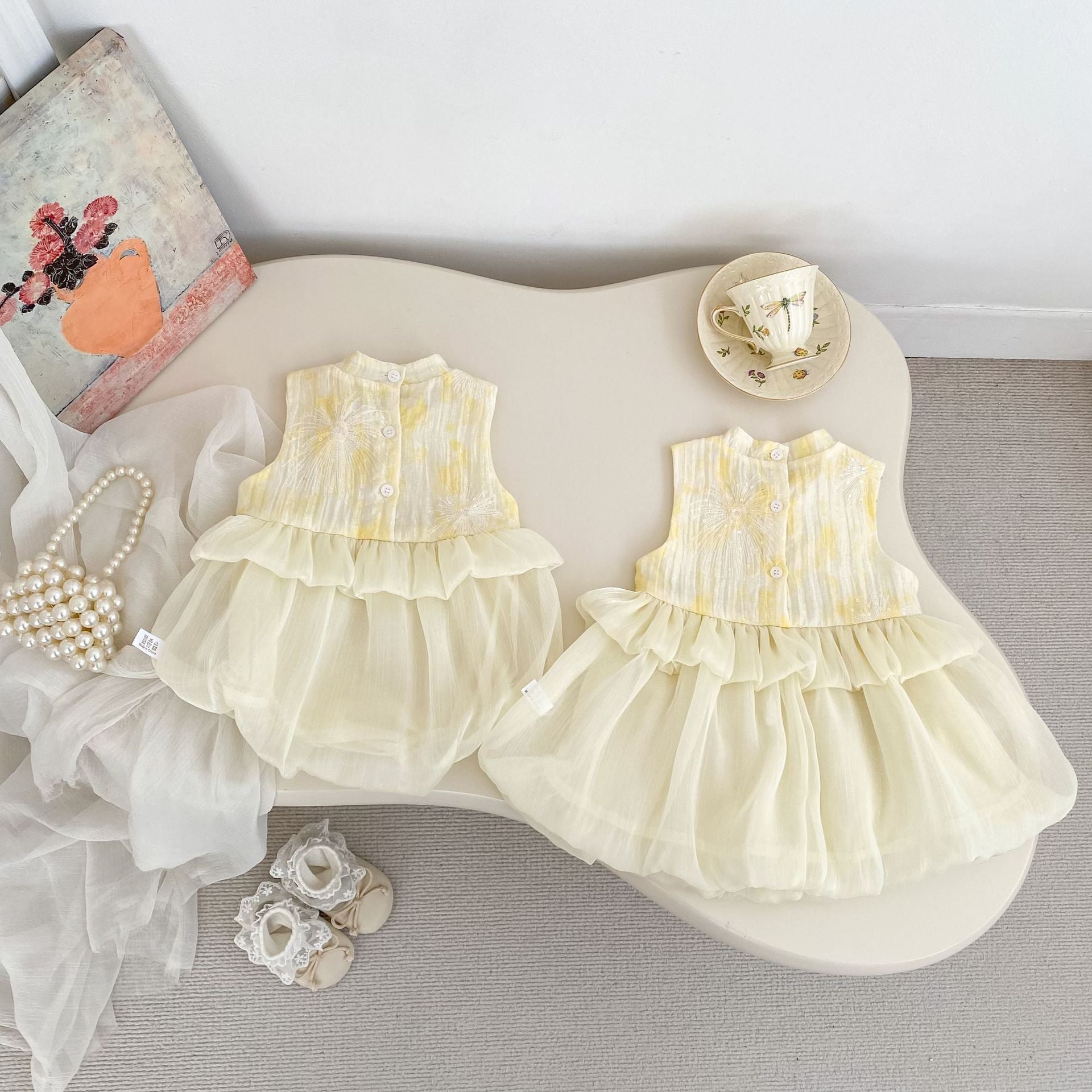 Summer Arrival Baby Girls Sleeveless Embroidery Pattern Bodysuit, MyKids-USA®, Baby & Children's One-Pieces, MyKids-USA -  -  -  -  -  -  - .
