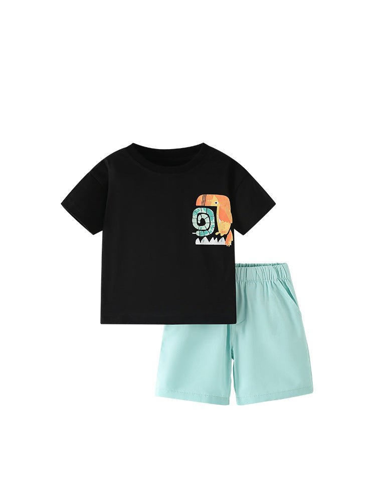 Summer Baby Kids Animals Cartoon Pattern T-shirt and Shorts Clothing Set for Boys, MyKids-USA®, Baby & Toddler Outfits, MyKids-USA -  -  -  -  -  -  - 