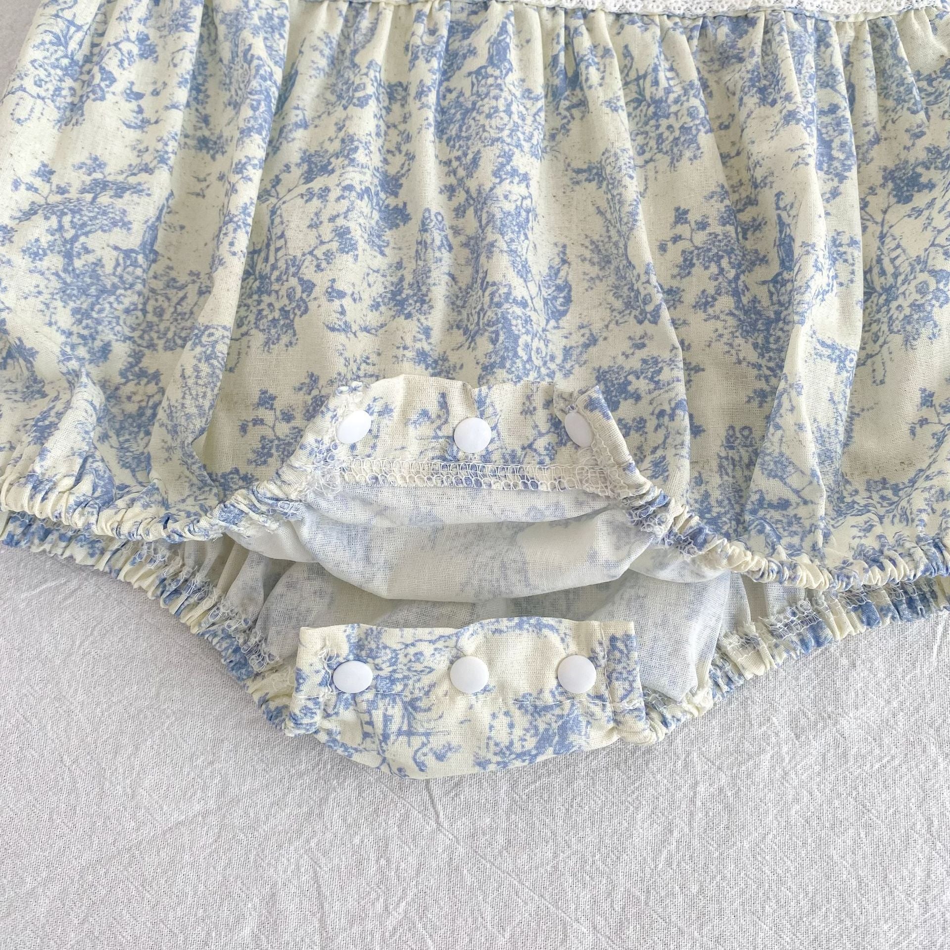 Summer Girls Flowers Pattern Lace Trim Collar Onesies and Dress – Princess Sister Matching Set, MyKids-USA®, Baby & Children's One-Pieces, MyKids-USA -  -  -  -  -  -  - .