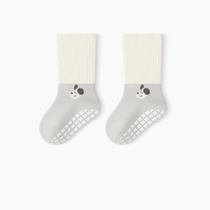 Autumn and Spring Baby Unisex Breathable Simple Cartoon Pattern Color Patchwork Socks, MyKids-USA®, Baby & Toddler Socks & Tights, MyKids-USA - Size/Age - S (0-1Y) - Color - Grey -  -  - TR2511222319-D