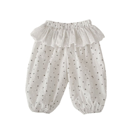 Arrival Baby Kids Girls Casual Floral Pattern Pants, MyKids-USA®, Trousers, MyKids-USA - Size/Age - 73 (6-9M) - Color - White -  -  - TR2605112326-B.