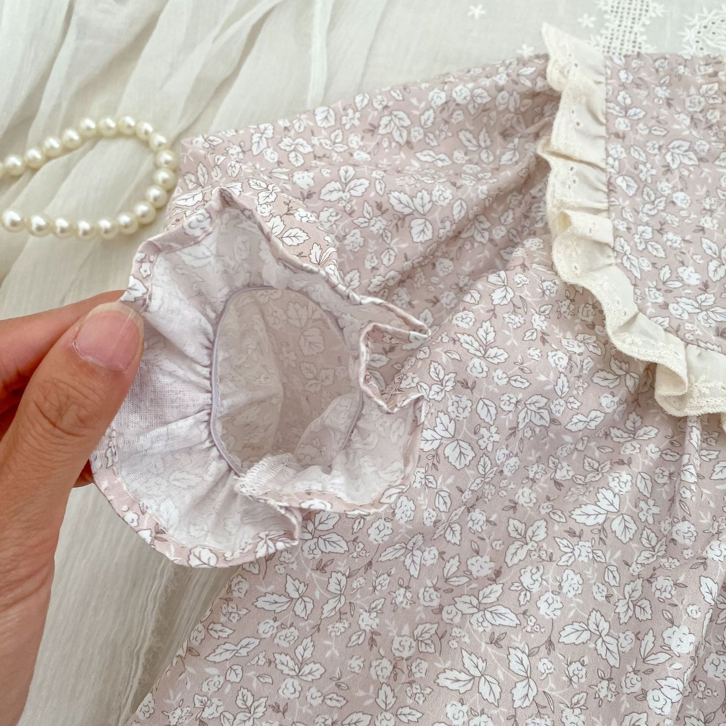 MyKids-USA® Arrival Autumn Baby Kids Girls Long Sleeves Flowers Pattern Lace Trim Top