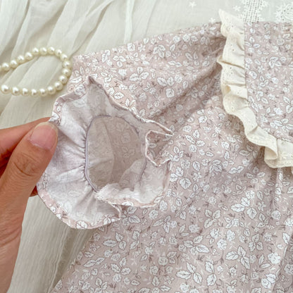 MyKids-USA® Arrival Autumn Baby Kids Girls Long Sleeves Flowers Pattern Lace Trim Top