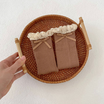 Autumn and Spring Baby Girls Breathable Lace Patchwork Cute Stockings 32cm Long, MyKids-USA®, Baby & Toddler Socks & Tights, MyKids-USA - Size/Age - M (1-3Y) - Color - Coffee -  -  - TR2512011819-C