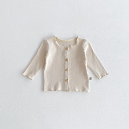 Arrival Spring Baby Kids Girls Solid Color Single Breasted Knitted Shirt, MyKids-USA®, Shirts, MyKids-USA - Size/Age - 66 (3-6M) - Color - Apricot -  -  - TR2603161813-A.