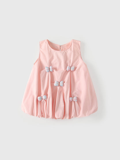 Summer Arrival Sleeveless Butterfly-bows Pattern Dress for Stylish Girls, MyKids-USA®, Baby & Children's Dresses, MyKids-USA - Size/Age - 80 (9-12M) - Color - Pink -  -  - TR2605142337-A.