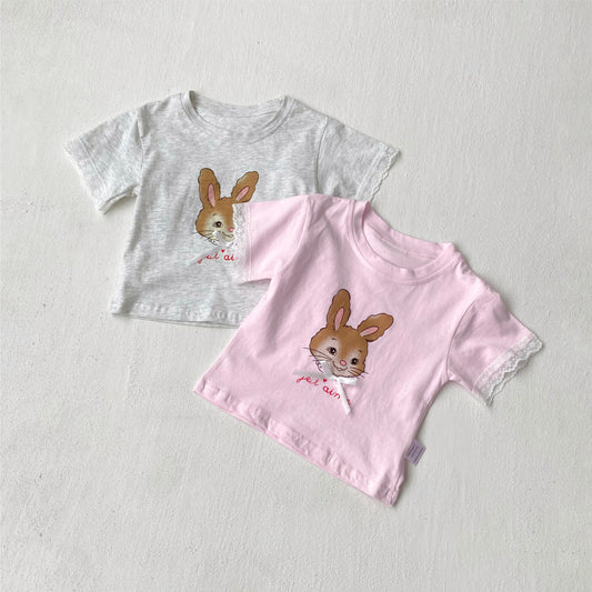Summer Hot Selling Baby Kids Girls Short Sleeves Cartoon Rabbit Pattern T-shirt, MyKids-USA®, Baby & Toddler Tops, MyKids-USA -  -  -  -  -  -  - 