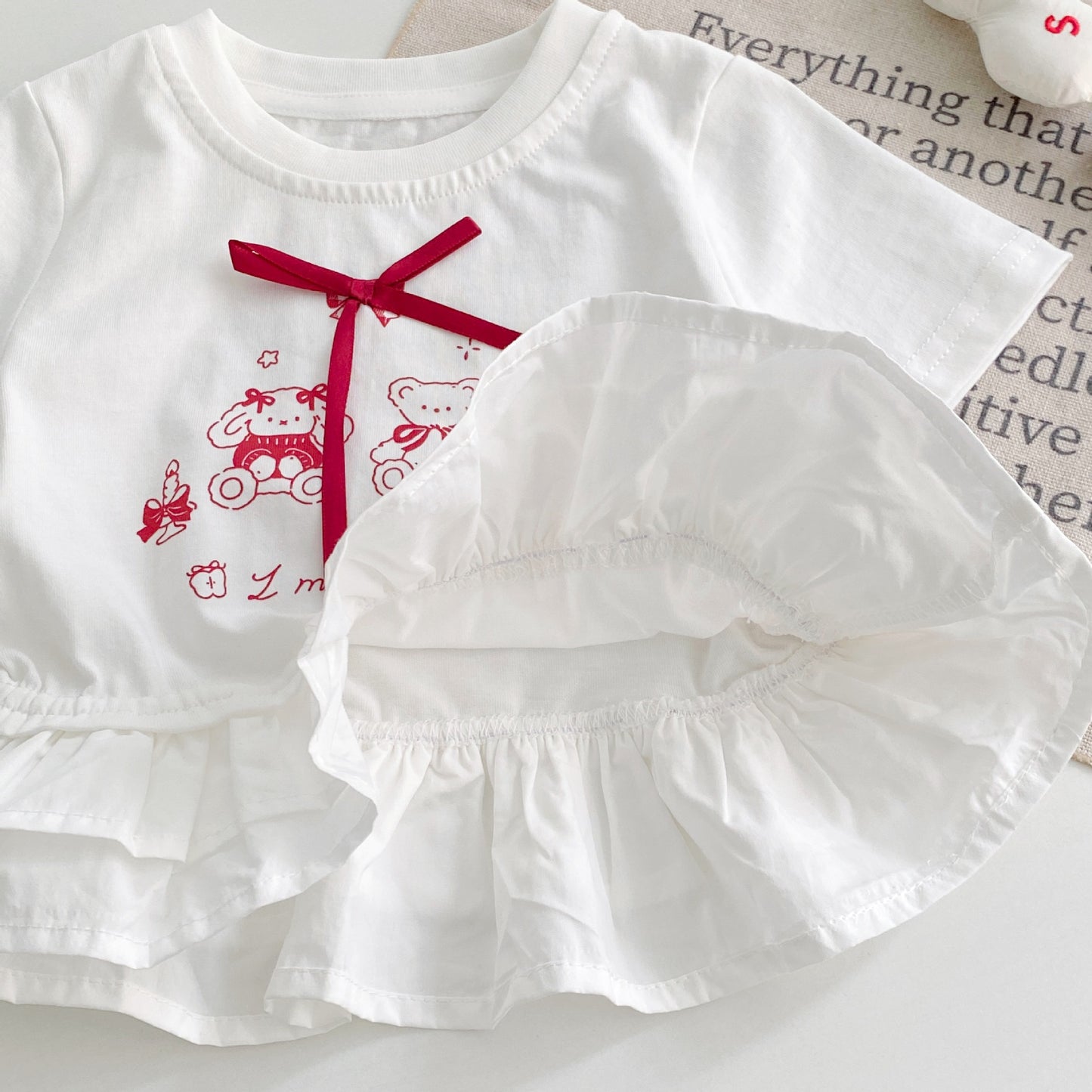 Summer Arrival Baby Girls Short Sleeves Cartoon and Letters Pattern Top and Plaid Shorts Clothing Set, MyKids-USA®, Baby & Children's Outfits, MyKids-USA -  -  -  -  -  -  - .