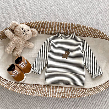 Arrival Autumn Baby Unisex Long Sleeves Striped Teddy Top Shirt and Denim Jeans – Matching Set, MyKids-USA®, Baby & Toddler Outfits, MyKids-USA -  -  -  -  -  -  - 