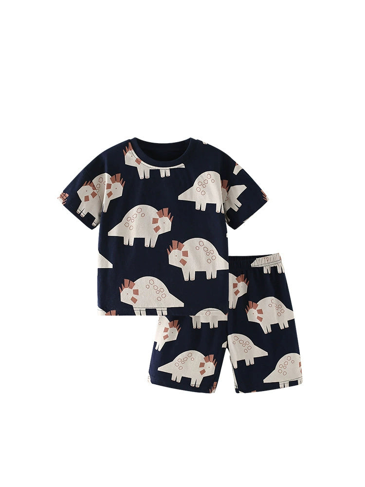 Summer Baby Kids Cartoon Dinosaurs Pattern T-shirt and Shorts Casual Clothing Set for Boys, MyKids-USA®, Baby & Toddler Outfits, MyKids-USA -  -  -  -  -  -  - 