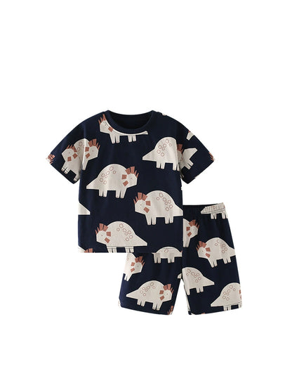 Summer Baby Kids Cartoon Dinosaurs Pattern T-shirt and Shorts Casual Clothing Set for Boys, MyKids-USA®, Baby & Toddler Outfits, MyKids-USA -  -  -  -  -  -  - 